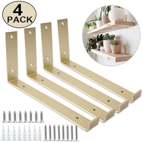 heavy duty gold shelf brackets